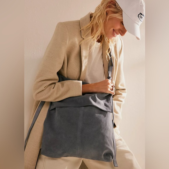 NEW Free People Roswell Slouchy Suede Messenger - Picture 4 of 12